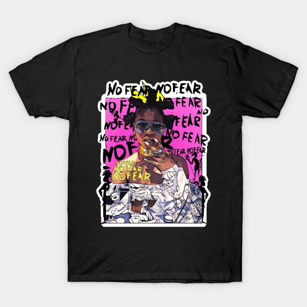 Bantu No Fear Strong Black Woman T-Shirt by Glass Table Designs